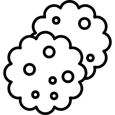 Kurabiye. Web simgesi basit illüstrasyon