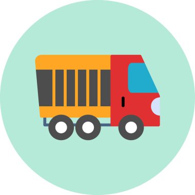 Kamyon. Web simgesi basit illüstrasyon