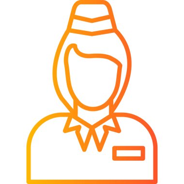 Kadın. Web simgesi basit illüstrasyon