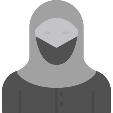 Arabian woman internet user, graphic logo, simple icon 