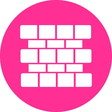 Tuğla duvar inşa simgesinin basit bir gösterimi