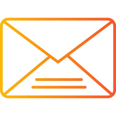 Mektup. Web simgesi basit illüstrasyon