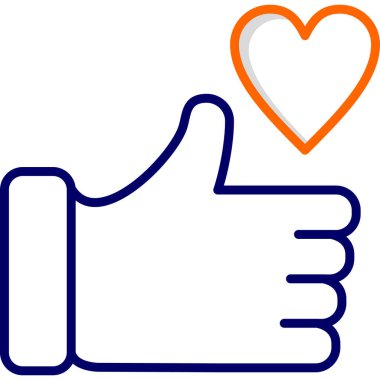 başparmak yukarı simgesi, vektör illüstrasyonu