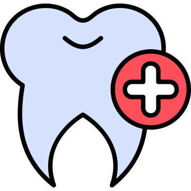 Diş. Web simgesi basit illüstrasyon