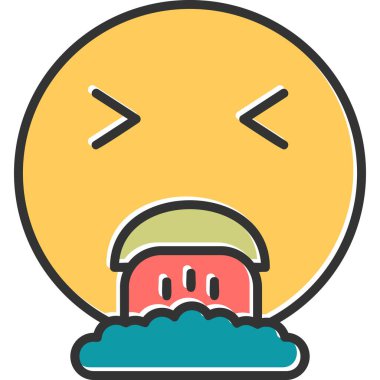 Ağlıyorum. Web simgesi basit illüstrasyon