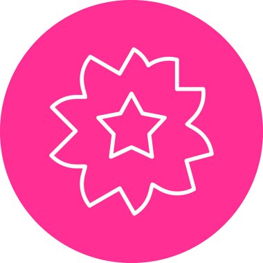 güzel çiçek çizgisi vektör simgesi 