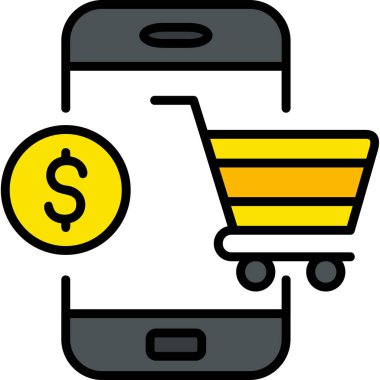 Online Shopping web icon, vector illustration