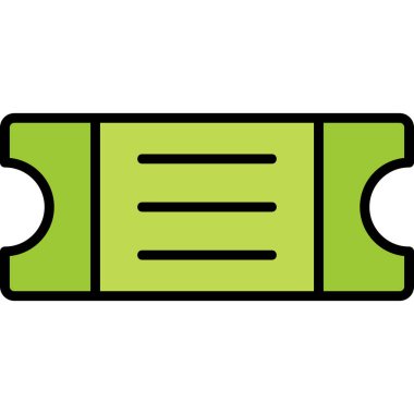 Bilet. Web simgesi basit illüstrasyon