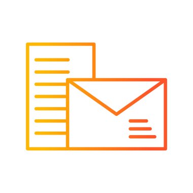 Mektup. Web simgesi basit illüstrasyon