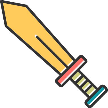 Kılıç. Web simgesi basit tasarım