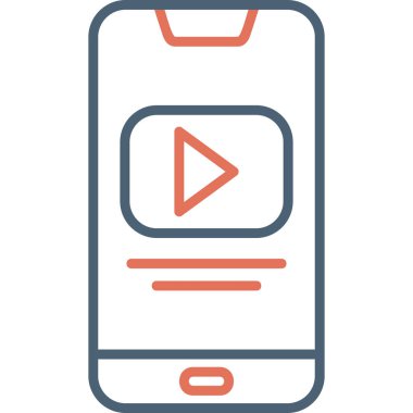 Cep telefonu. Web simgesi basit illüstrasyon