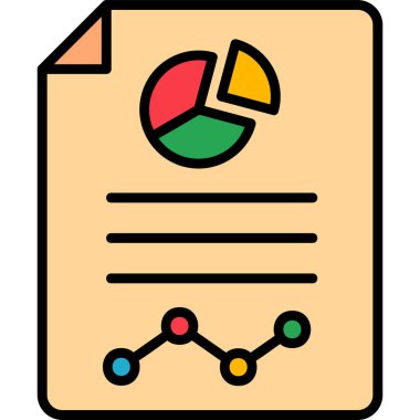 Rapor ver. Web simgesi basit illüstrasyon