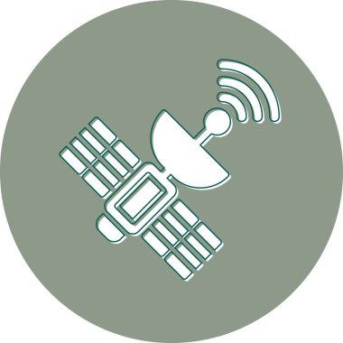 uydu simgesi vektör illüstrasyonu