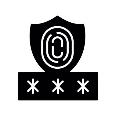 Parmak izi simgesinin vektör illüstrasyonu