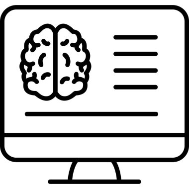 Brain Test Report icon modern vector illustration