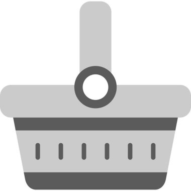 Piknik sepeti simgesi, vektör illüstrasyonu