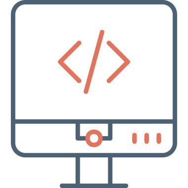 Kodlama. Web simgesi basit tasarım