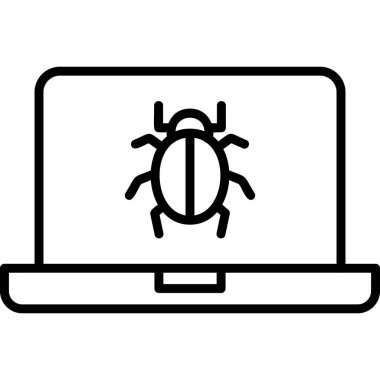 Kötü amaçlı web simgesi basit illüstrasyon