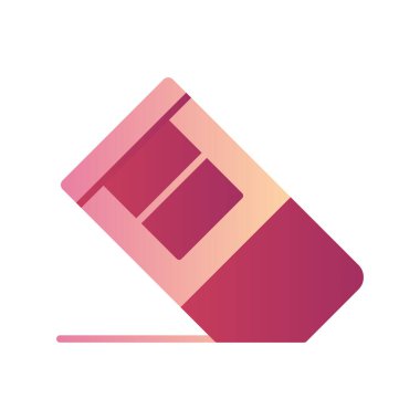 Silgi simgesinin vektör illüstrasyonu