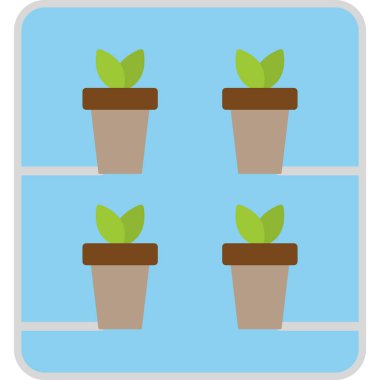 Dikey tarım modern simgesi, vektör illüstrasyonu