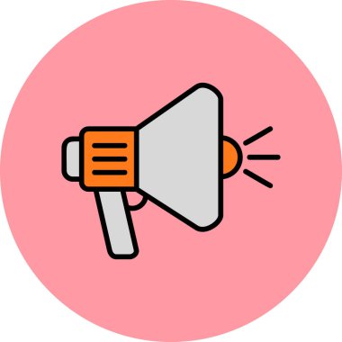 Megafon ikonu vektör illüstrasyonu