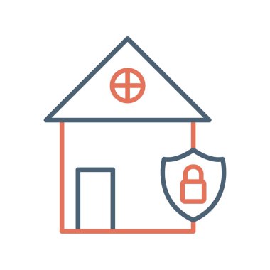 Bir ev simgesinin soyut vektör illüstrasyonu