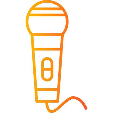 mikrofon simgesi vektör illüstrasyonu