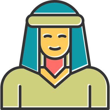 Kadın. Web simgesi basit illüstrasyon