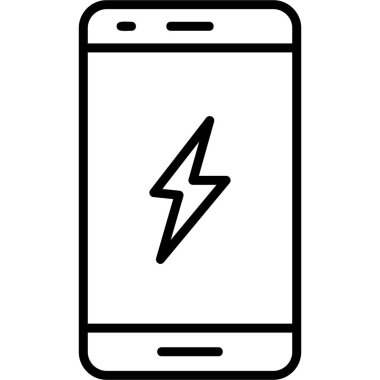 Akıllı telefon aygıtının dijital illüstrasyonunu şarj et 