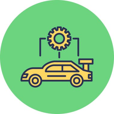 araba simgesi vektör illüstrasyonu