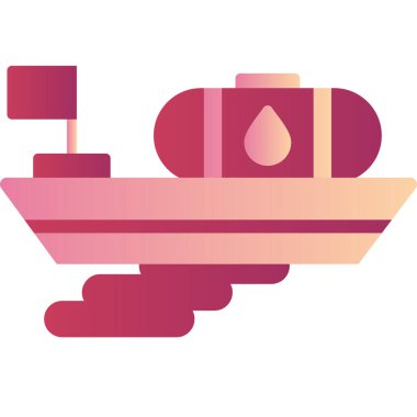 Su Kirliliği. Web simgesi basit illüstrasyon