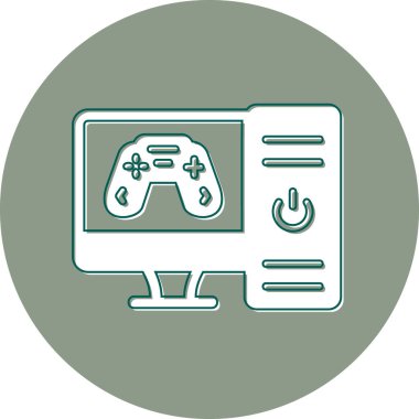 Bilgisayar modern simgesinin vektör illüstrasyonu