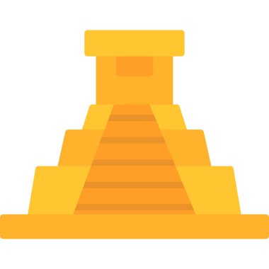 Piramit. Web simgesi basit illüstrasyon