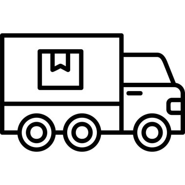 Kamyon soyut simge vektör çizimi