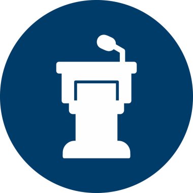 Bir podyum simgesinin vektör illüstrasyonu