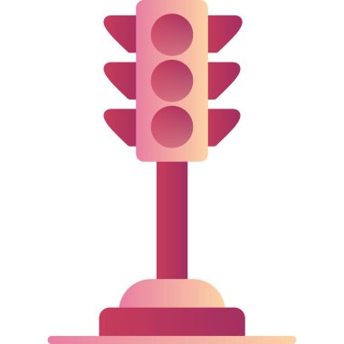 Trafik ışıkları düz vektör simgesi