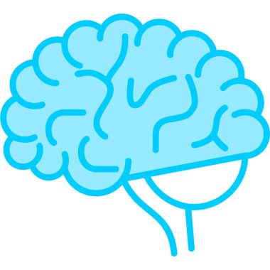  Beyin ikonu. Basit resimleme