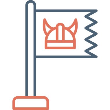 Bayrak. Web simgesi vektör illüstrasyonu