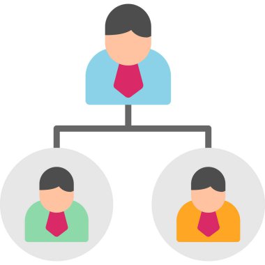 vector illustration of team management modern icon in design