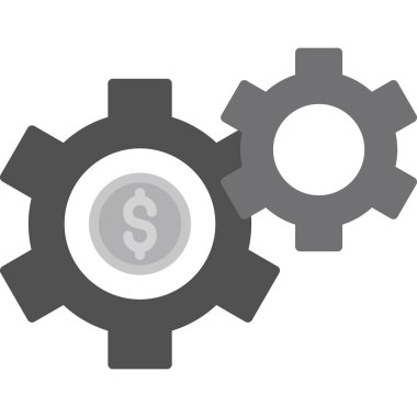 Düz tasarımda soyut para simgesi.