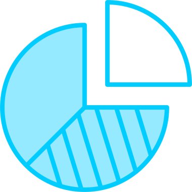 Pasta çizelgesi simgesi, modern tasarım illüstrasyonu