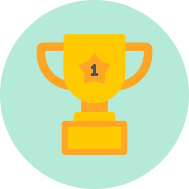 Kupa ikonu. Web tasarımı için ödül kupa vektör simgelerinin basit illüstrasyonu