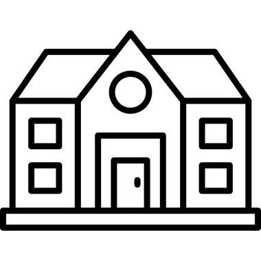 Bir ev simgesinin soyut vektör illüstrasyonu