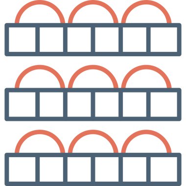 Çit. Web simgesi basit illüstrasyon