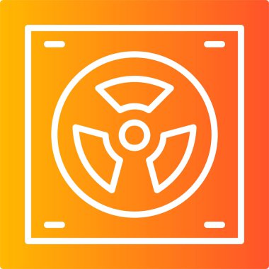 Radyasyon ikonu. Web basit illüstrasyonu