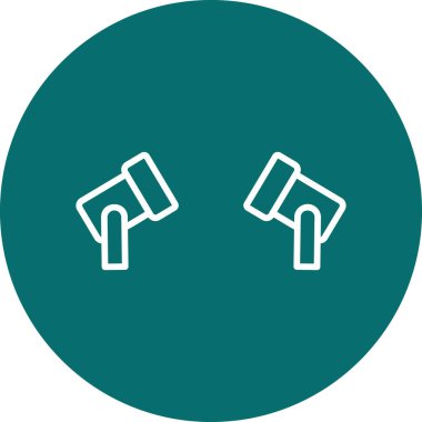 Spot Light Web simgesi basit illüstrasyon