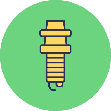 Modern oto tamir simgesinin vektör illüstrasyonu