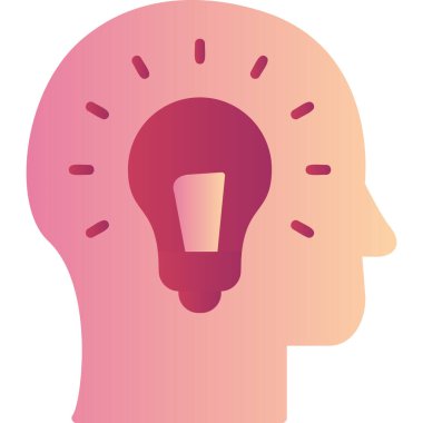 İnsan fikri modern simge, vektör illüstrasyonu