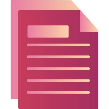 Belge simgesinin vektör illüstrasyonu