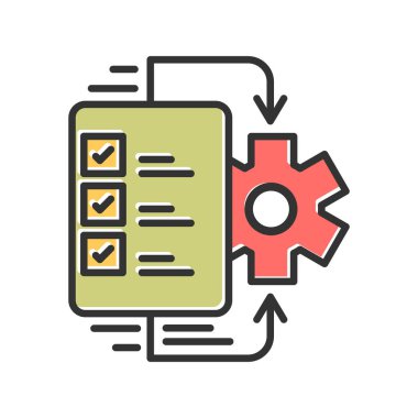 vector illustration of project management modern icon in design